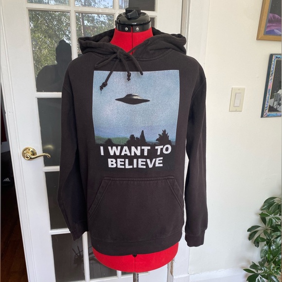 UFO X-Files 'I Want to Believe' Hoodie Size S - Picture 3 of 8